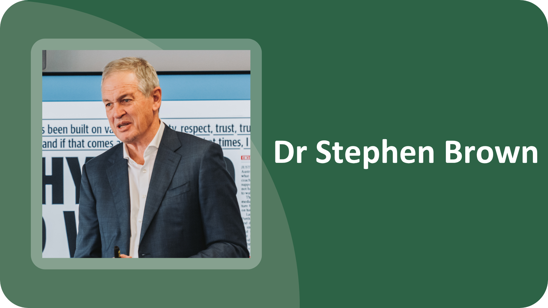 Dr Stephen Brown